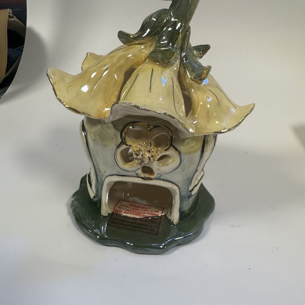 Ceramic Wax Melt Burner Floral Oil Warmer Tealight Holder Cottagecore Decor